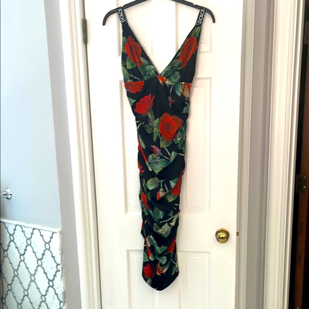 Dolce & Gabbana Rose Print Dress